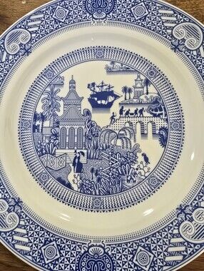 Calamityware Plate #5 Don Moyer 10” Blue White Pirate Ship 2015 Poland
